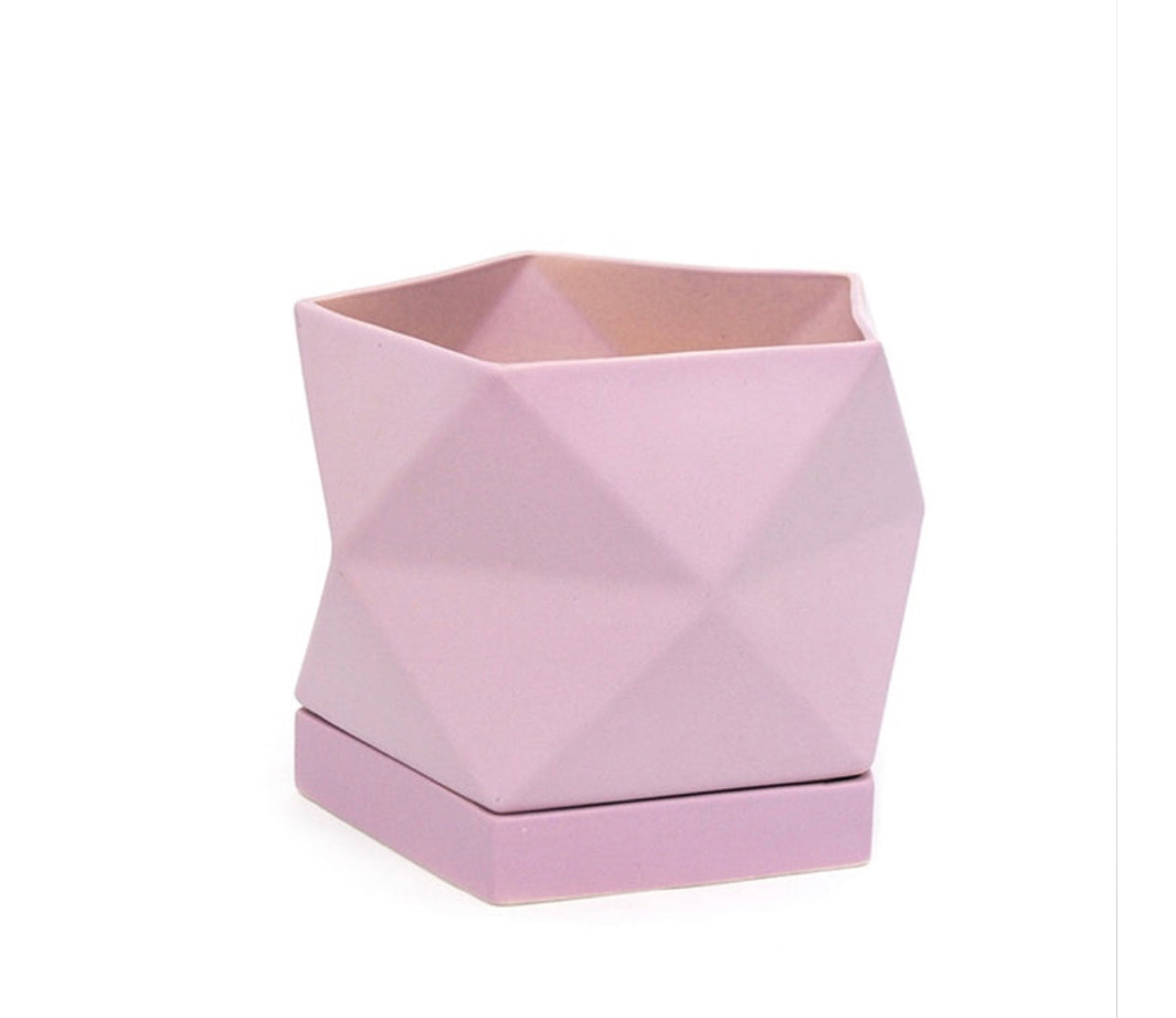 Medium Pentagonal Planter W/Tray