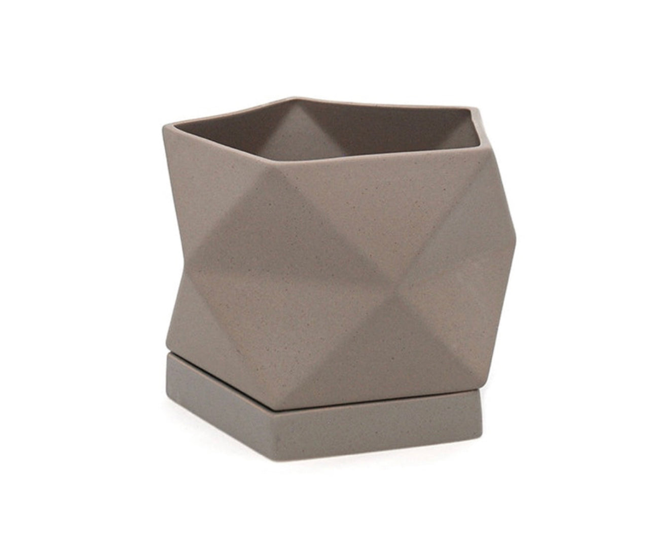 Medium Pentagonal Planter W/Tray