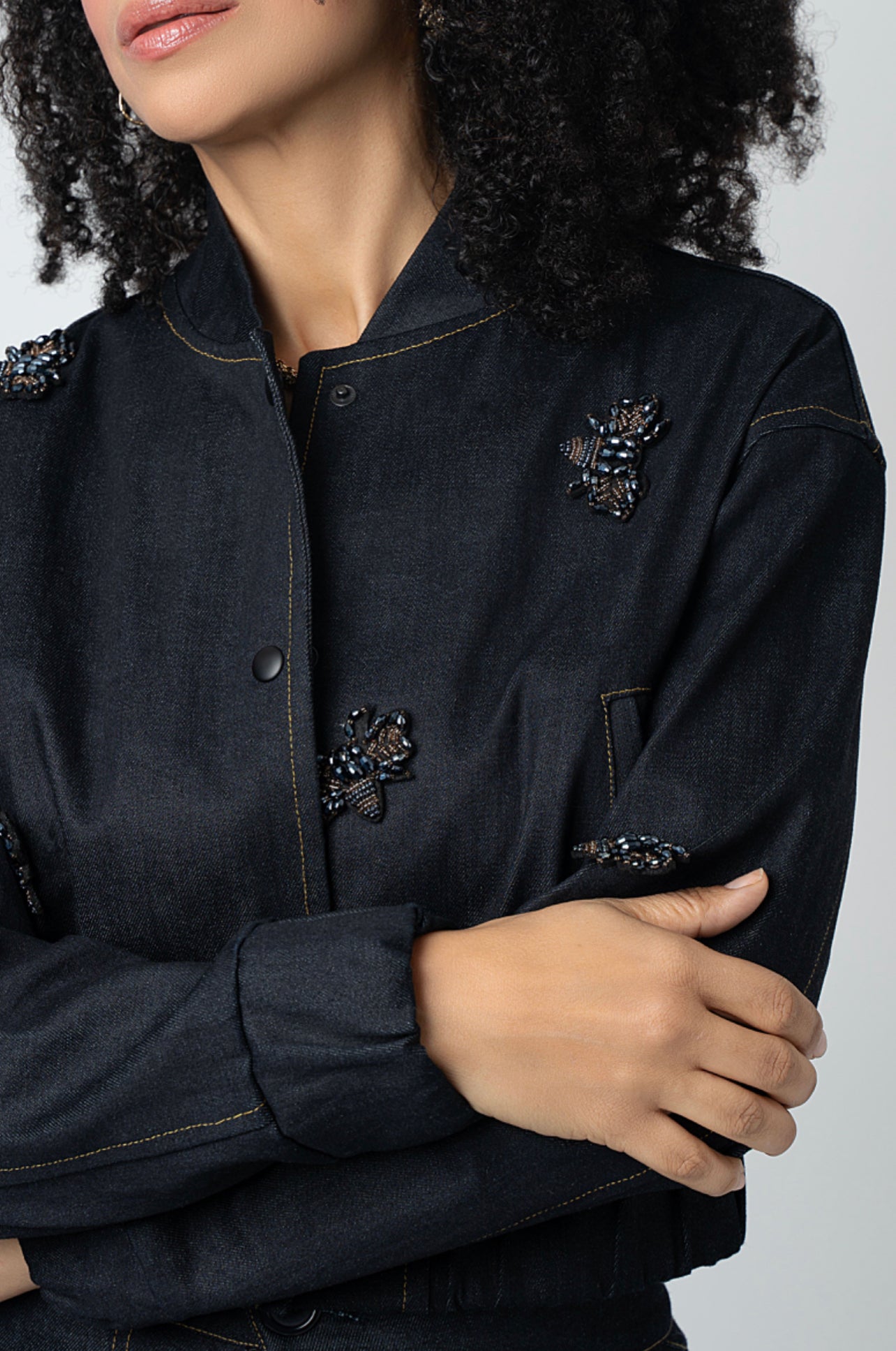 June Bug Denim Cropped Jacket