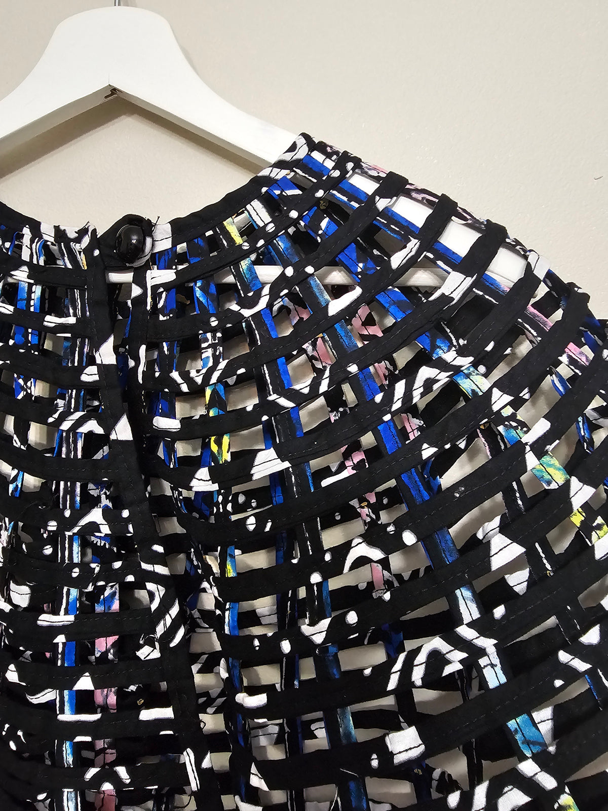 Caged Patterned Cape