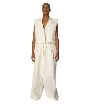 Palazzo Twill Cotton Linen Pant