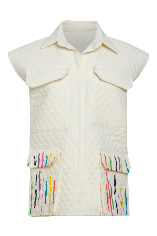 Double Faced Diamond Quilted Vest