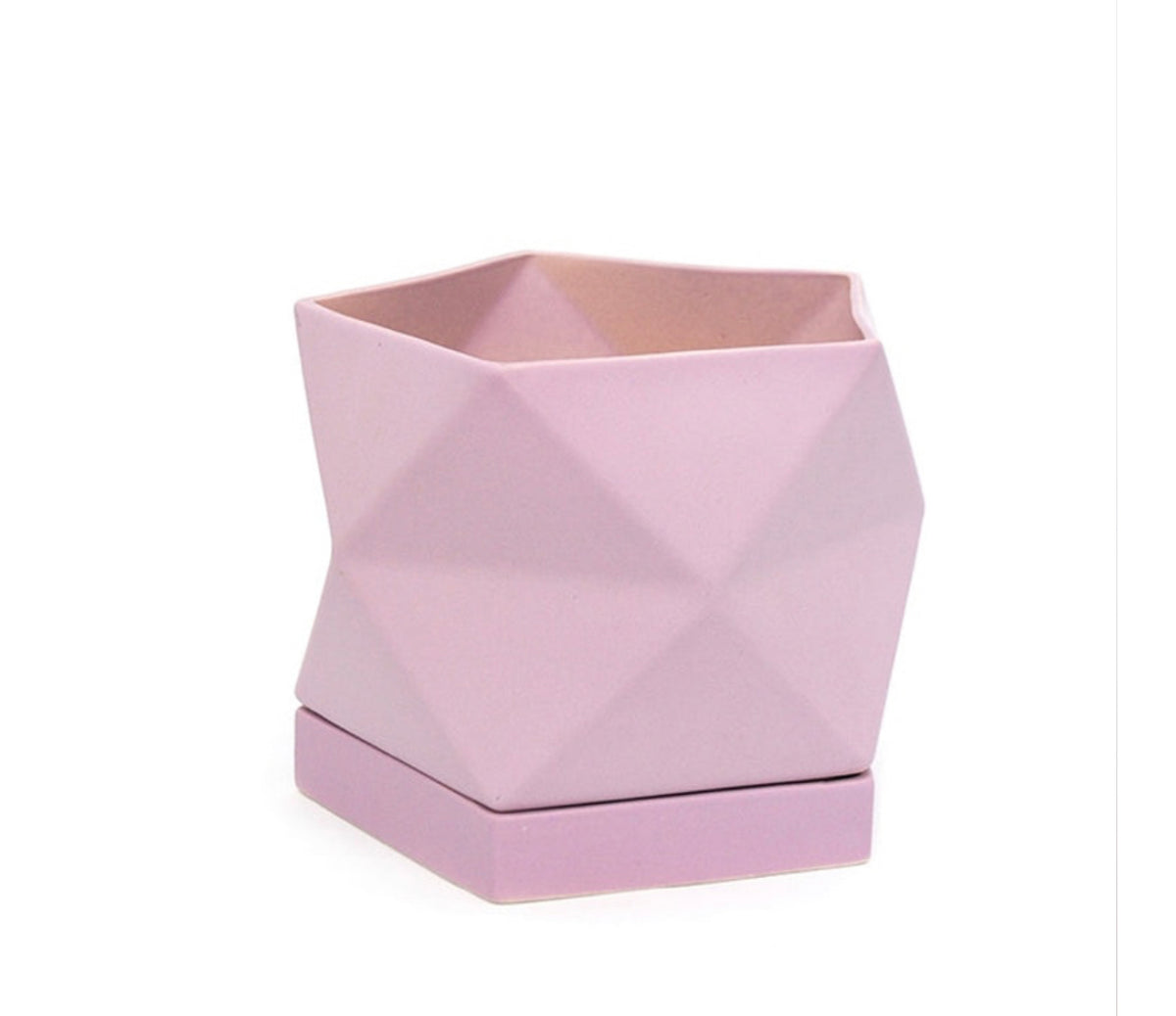 Medium Pentagonal Planter W/Tray